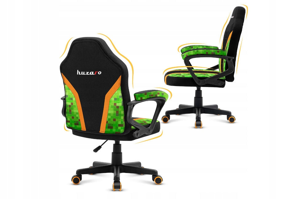 Armchair HUZARO Ranger 1.0 Pixel Mesh Black-green Furniture depth 43 cm
