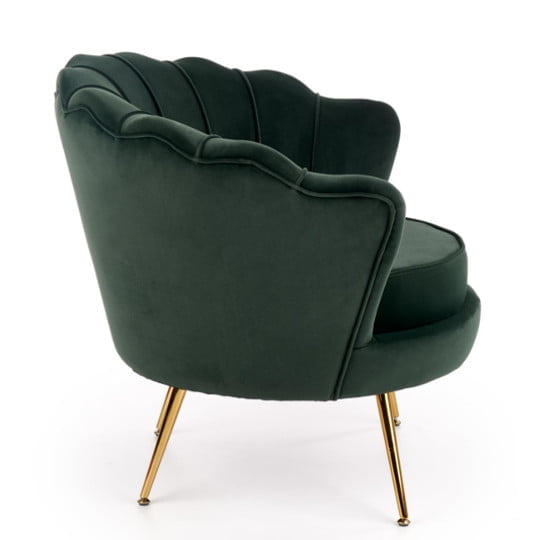 Armchair Lounge Shell Velour GLAMOUR Amorinito Dark Green Brand Halmar