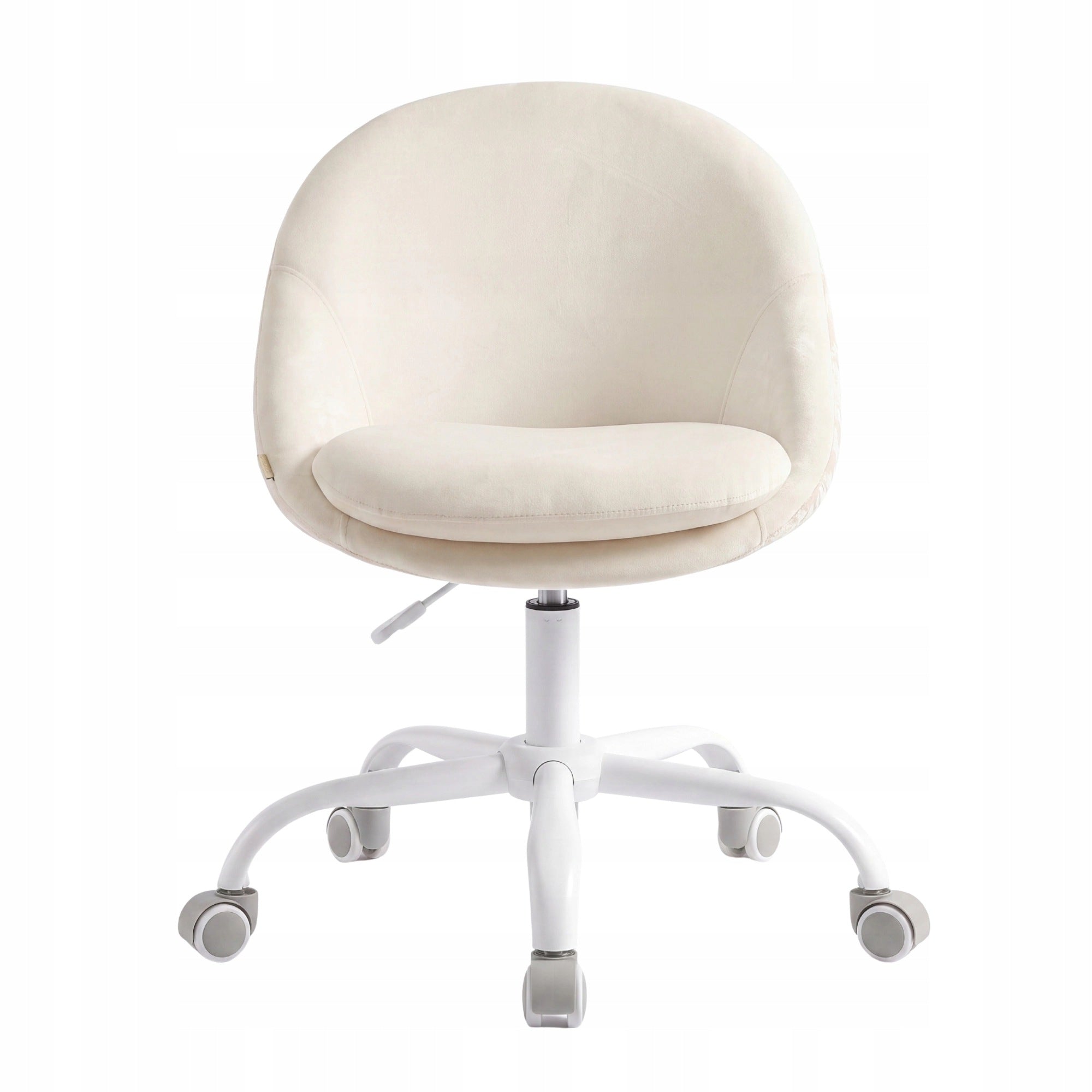 Armchair Office Chair Swivel Velour on Wheels Beige Steel Frame Manufacturer code SPC-MIO-09
