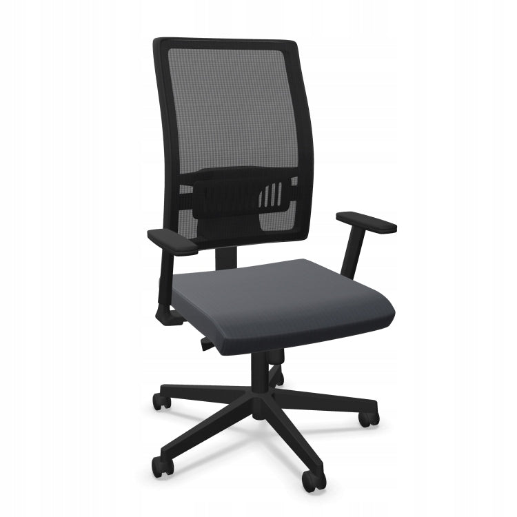 Armchair reg. armrests lumbar support TAKTIK MESH SM02 graphite Nowy Styl