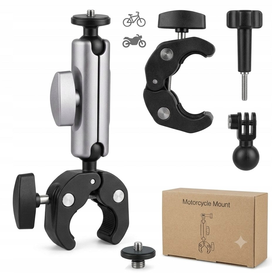 Armored Motorcycle Handlebar Holder PRO Steering Wheel Vise Tube for DJI ACTION 6 Packaging status original
