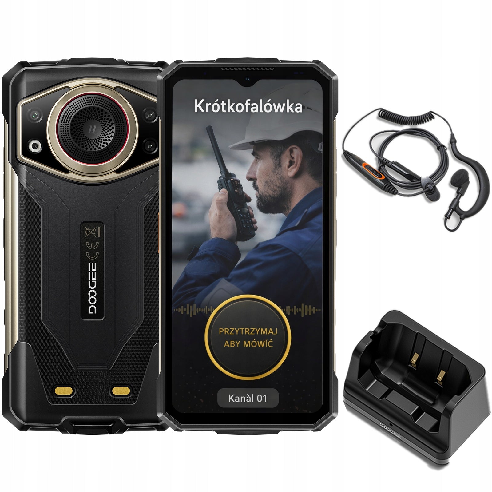 Armored Smartphone 5G DOOGEE FIRE7ULTRA PTT M6+Base 8G+256GB 13000mAh IP69K