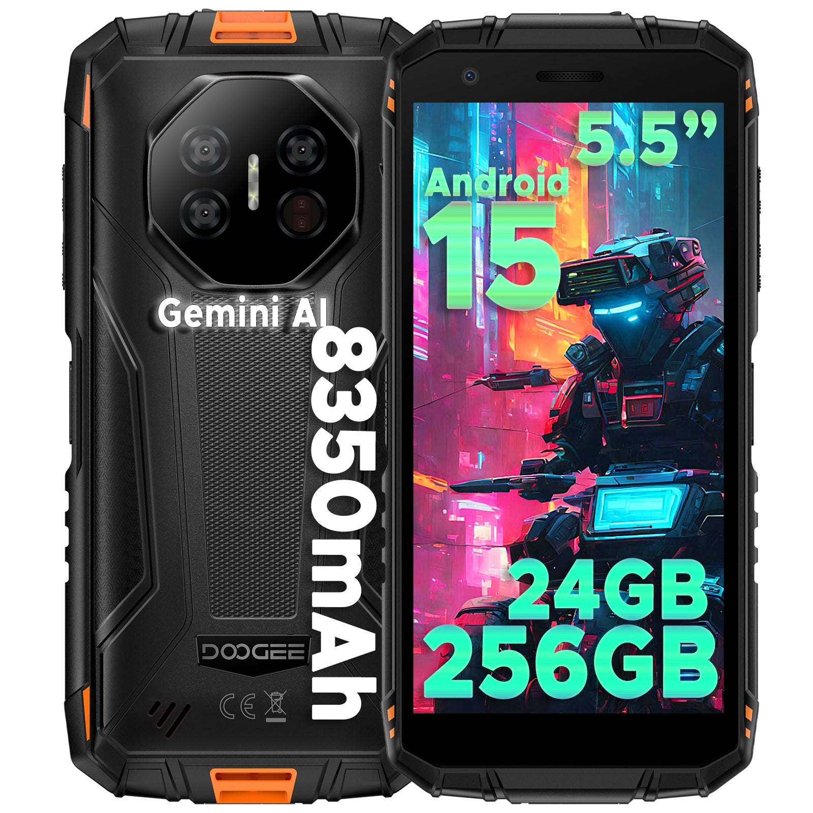 Armored Smartphone DOOGEE Fire3Ultra 8350mAh24+256GB IP69K/NFC/Military/SIM