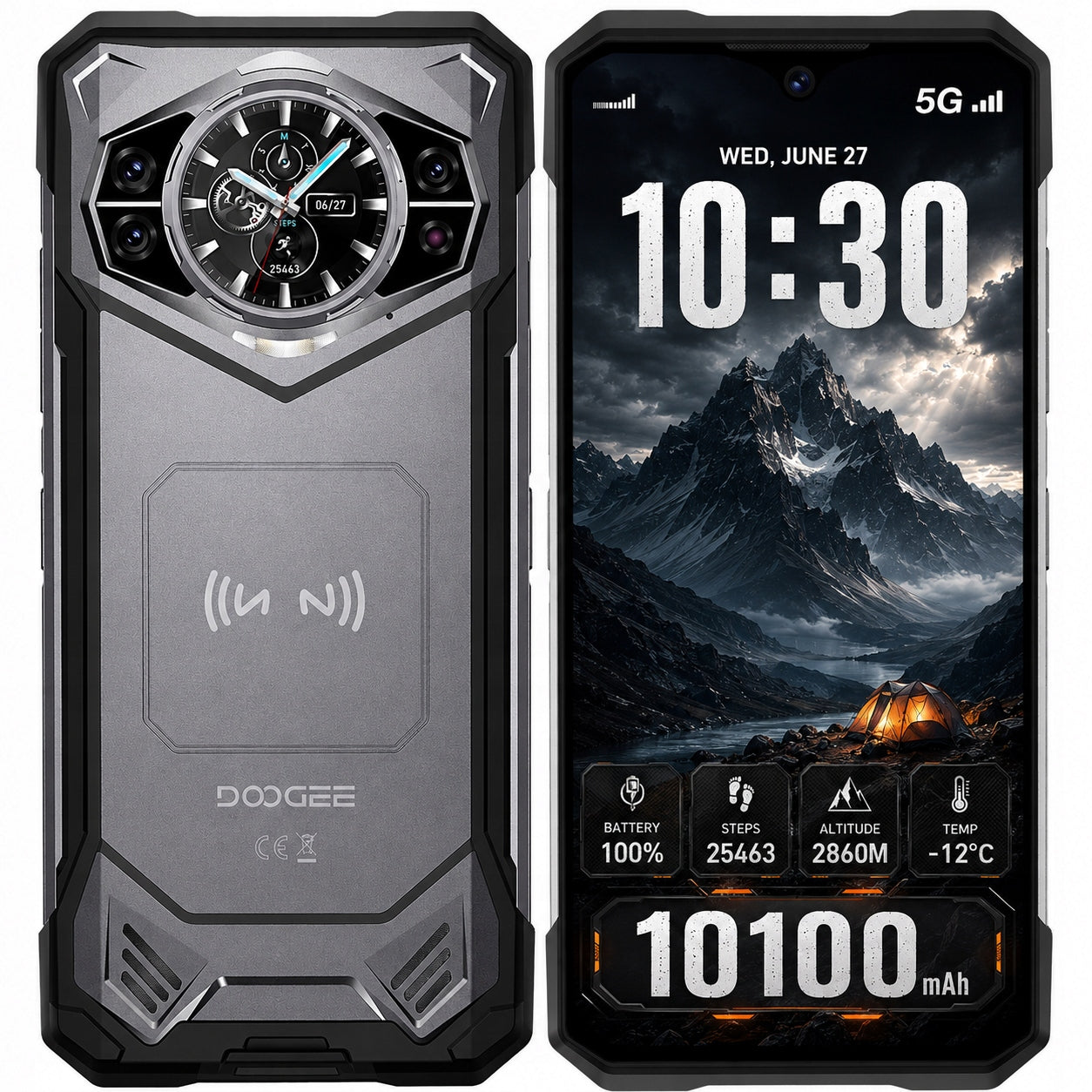 Armored Smartphone DOOGEE S200 Android 10100mAh 32+256GB 6.72” 33w/WIFI6/NFC