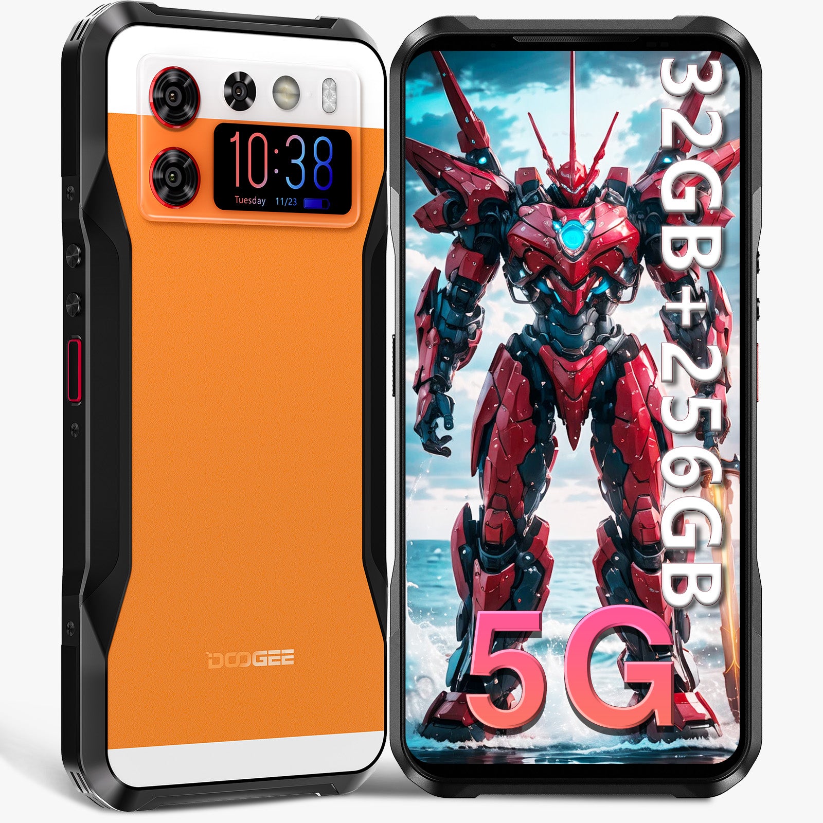 Armored Smartphone DooGee V20S 20 GB / 256 GB 5G orange IP69K