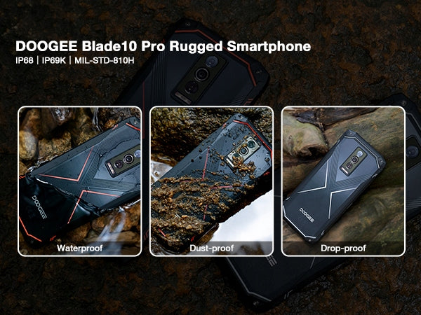 Armored smartphone Android DOOGEE BLADE10PRO 16+256GB 6,56" 50MP/NFC/10.7mm Brand DOOGEE
