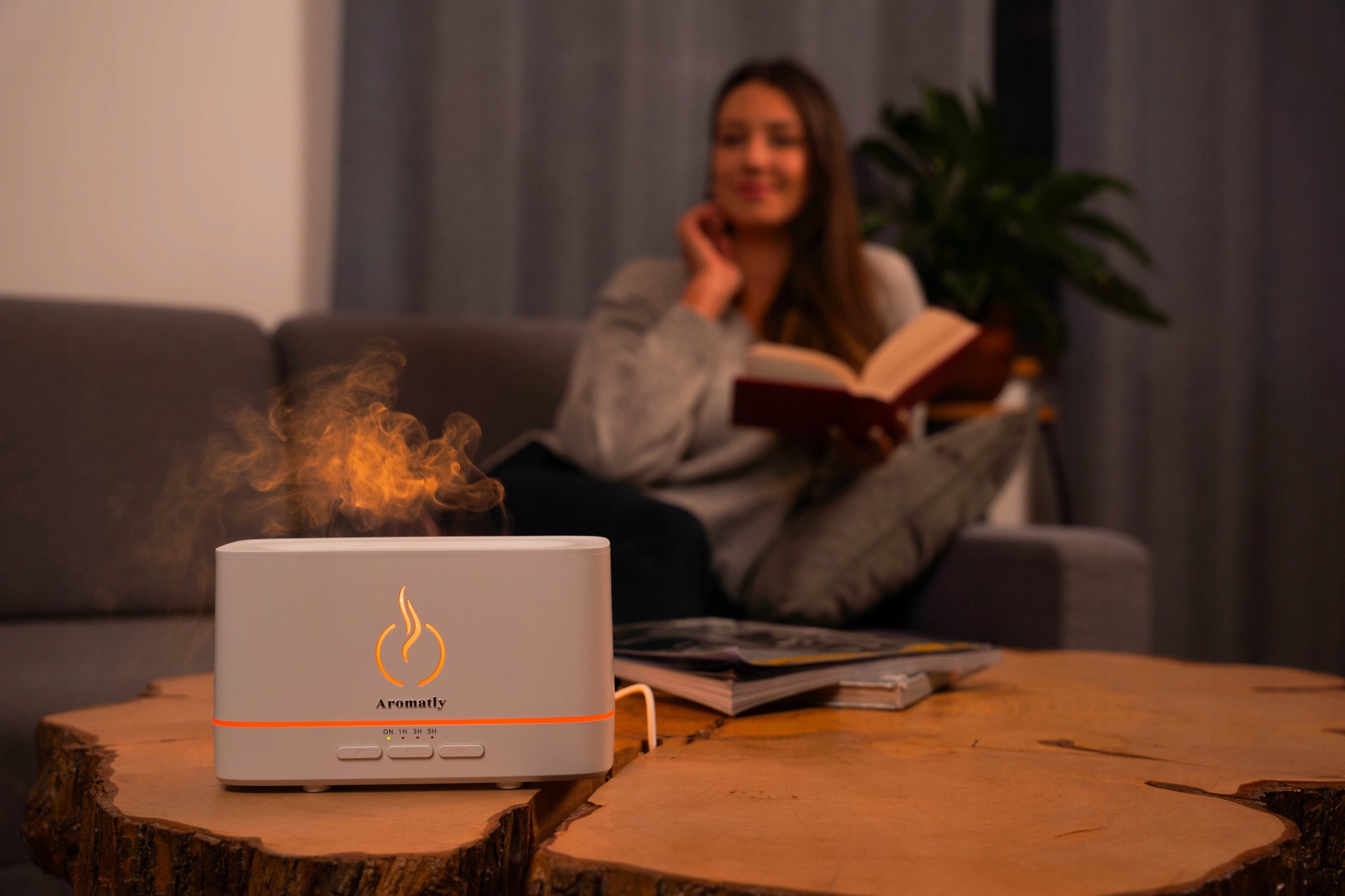 Aromatly FLAME 2 Fragrance Diffuser Air Humidifier FIREPLACE Aromatherapy Brand Aromatly