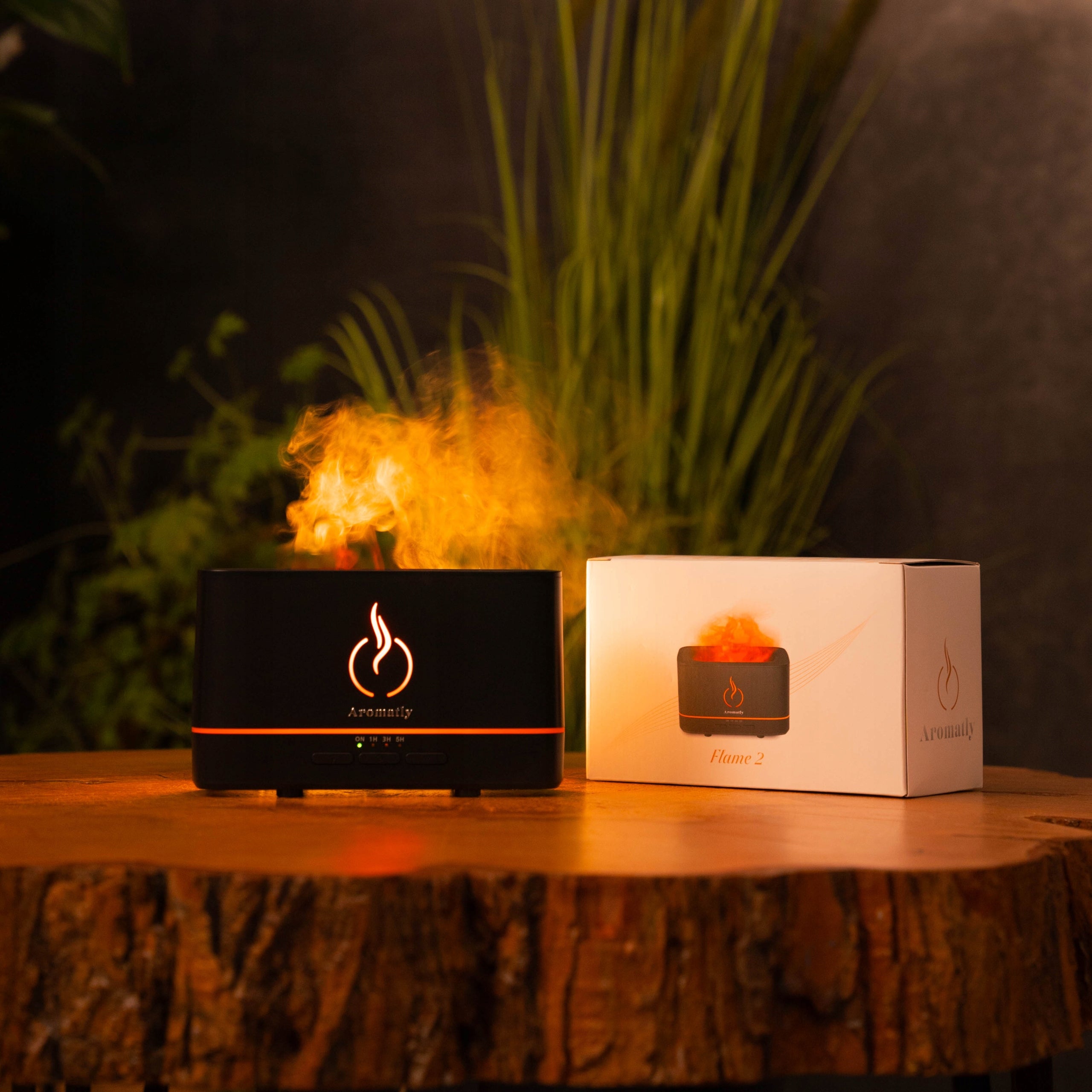 Aromatly FRAGRANCE DIFFUSER Flame AIR HUMIDIFIER FIREPLACE AROMATHERAPY Model Aromatly - Flame 2 dyfuzor efekt ognia lampka