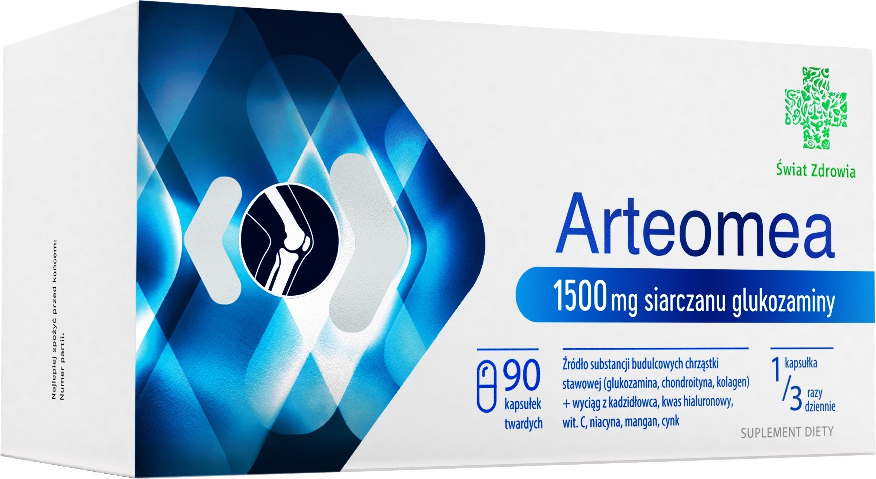 Arteomea 1500 mg glucosamine sulfate 90 capsules