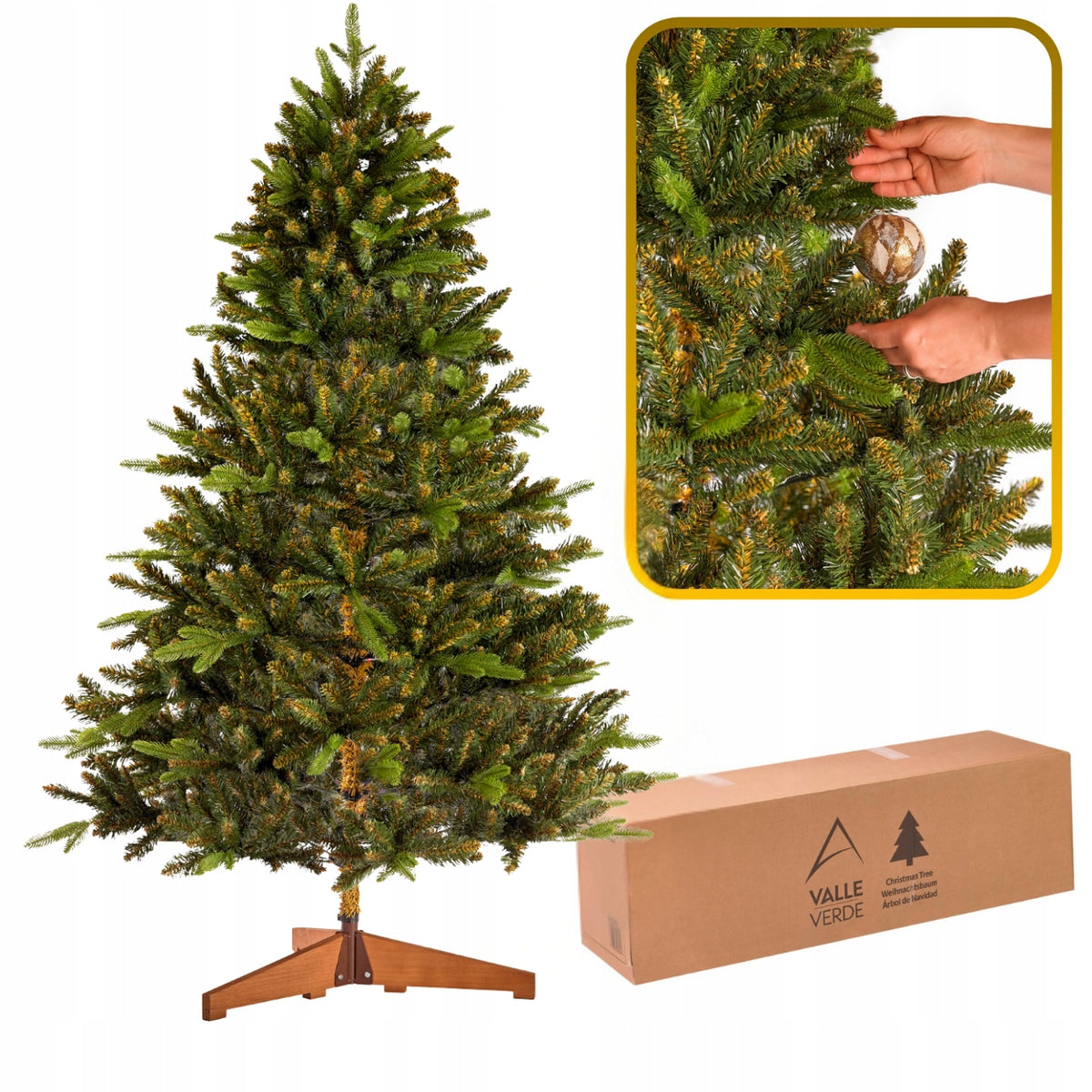 Artificial Christmas tree NORWEGIAN SPRUCE as live dense 210 cm PREMIUM