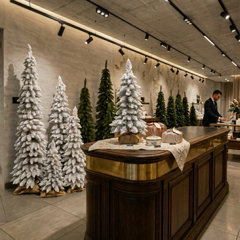 Artificial Christmas tree SLIM 75 cm small Tatra spruce with snow SNOW Packaging status original