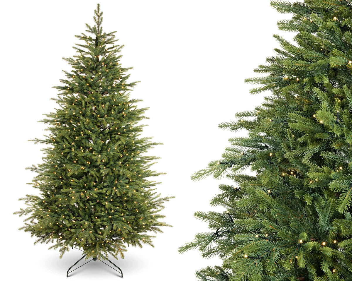 Artificial Christmas tree Spruce PE Alaska 100% PE twigs as live with LEDs 250 cm