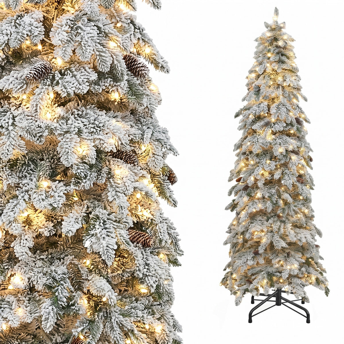 Artificial Christmas tree snow 11 lighting modes 350 LEDs 800 tips 229 cm