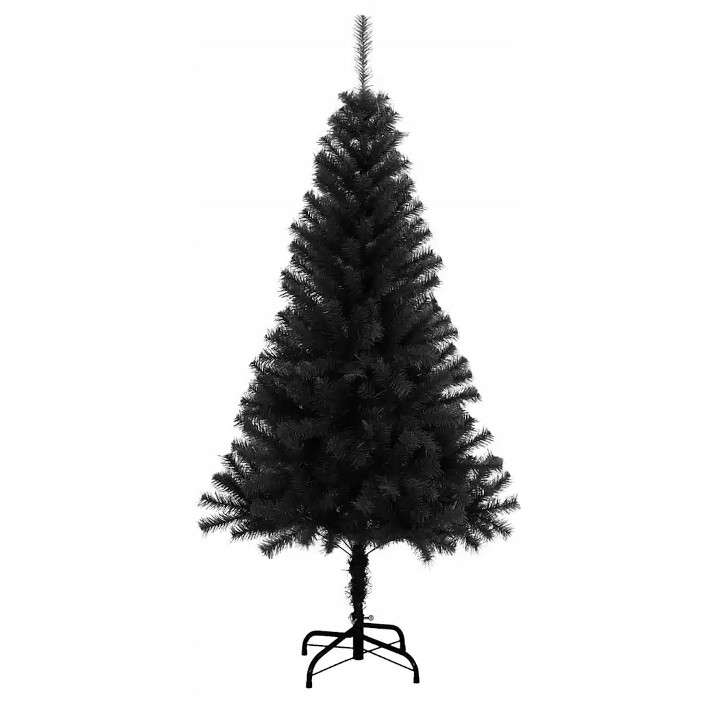 Artificial Christmas tree with stand, black, 120 cm, PVC Height 101 - 120 cm
