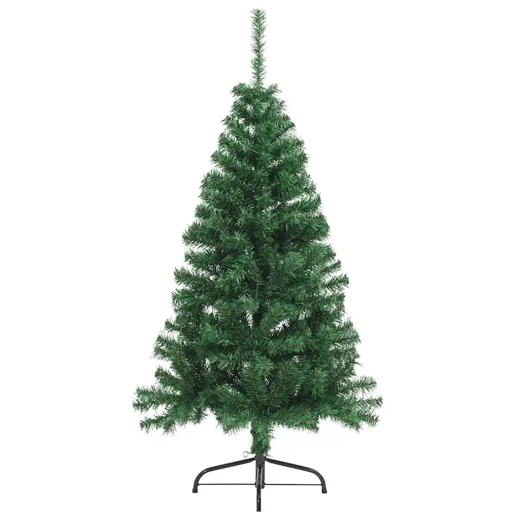 Artificial Christmas tree with stand, half, green, Height 101 - 120 cm