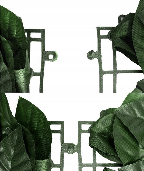 Artificial Hedge Ivy Balcony Fence Mat 3m x 50cm Set of 2pcs Length 3 m