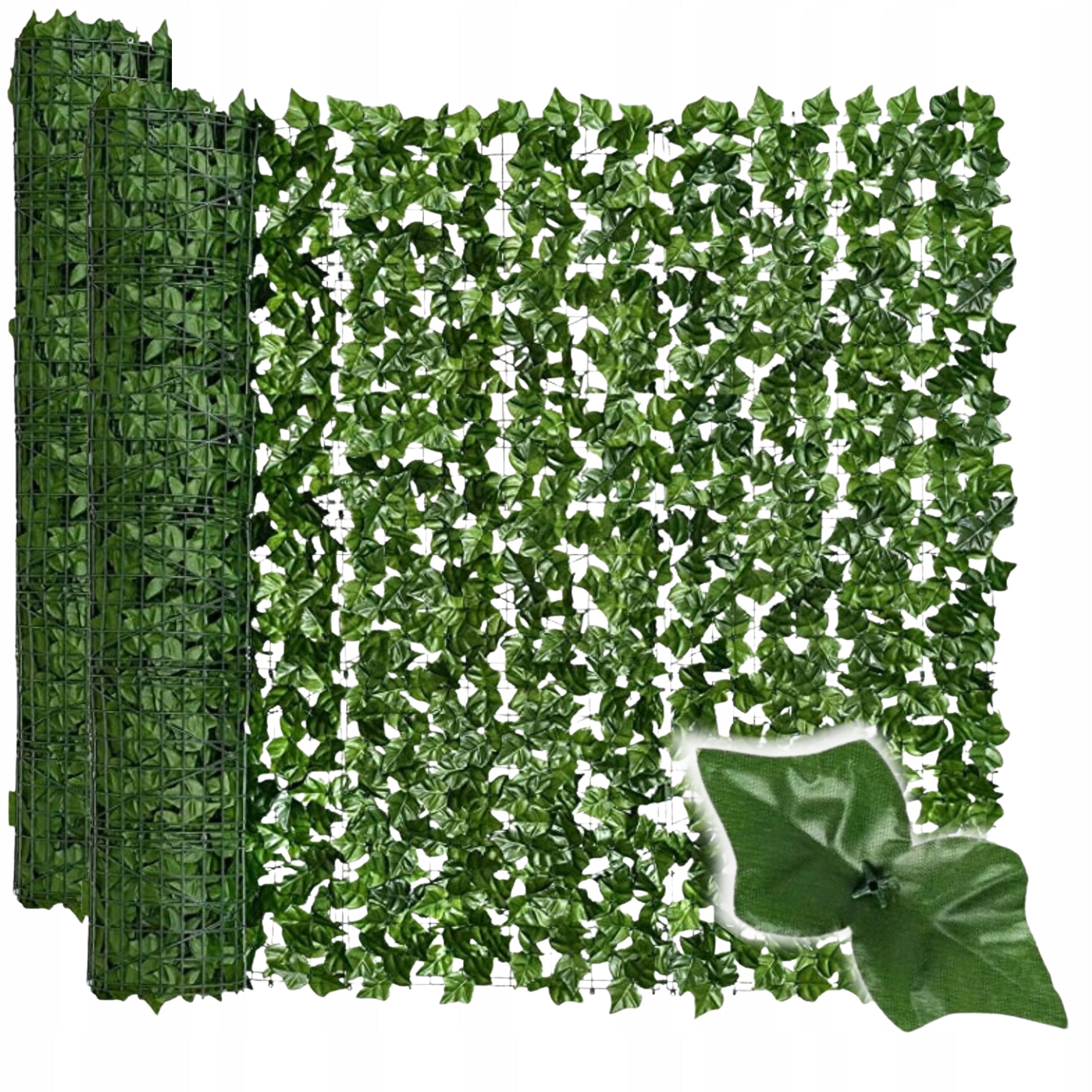 Artificial Hedge Ivy Balcony Fence Mat 3m x 50cm Set of 2pcs