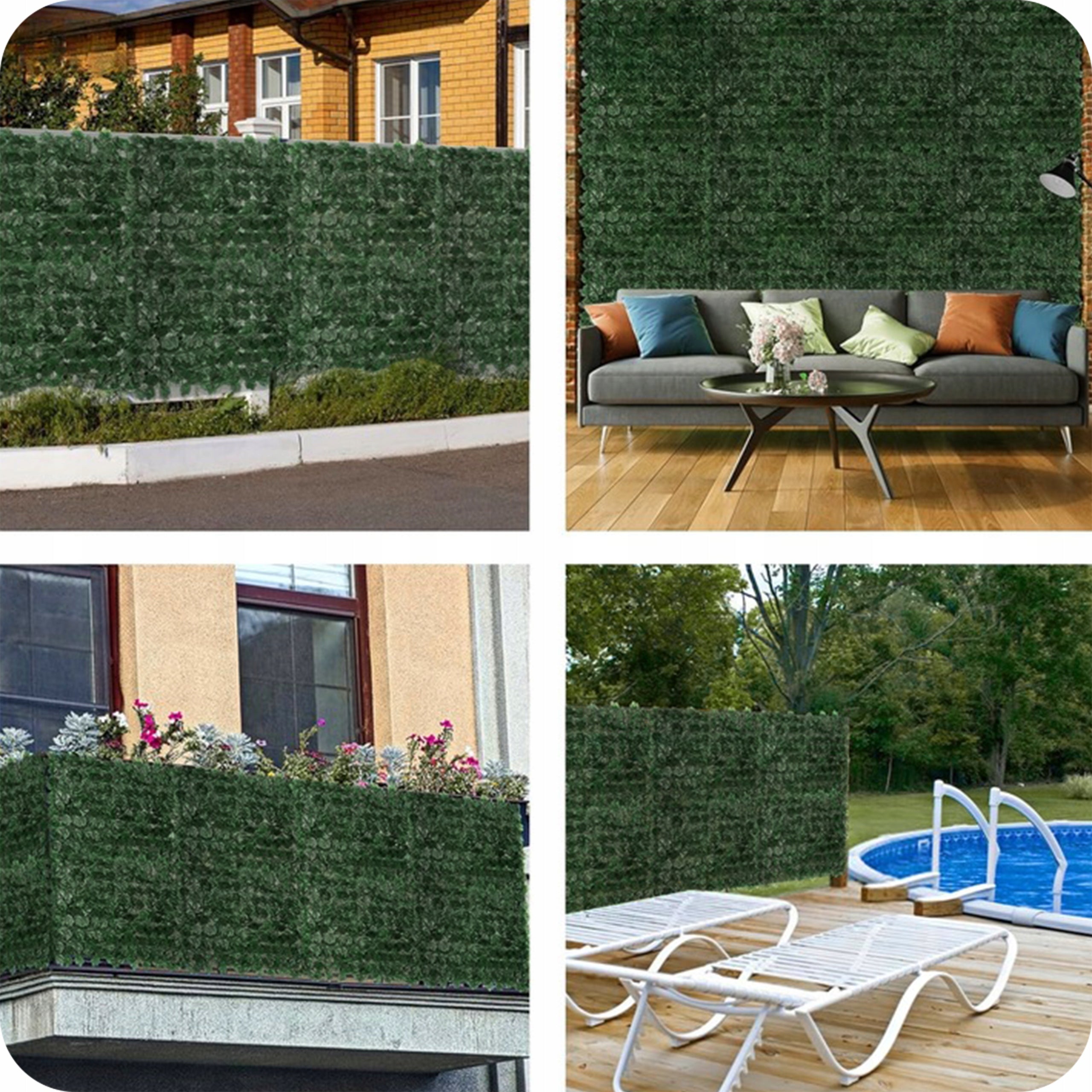 Artificial Hedge Ivy Wall Balcony Fence Artificial Leaves 5mx50 Kind panel