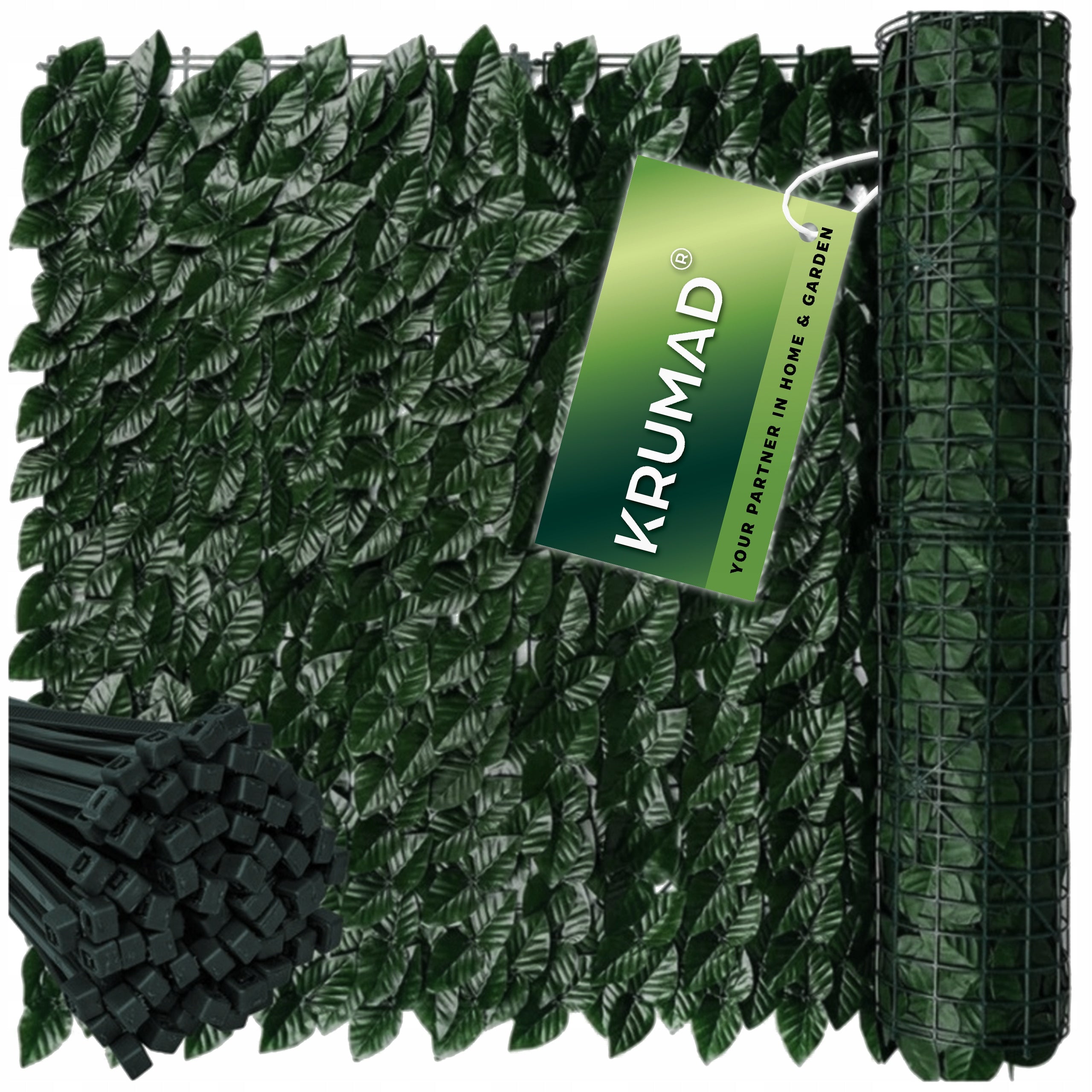 Artificial Hedge Ivy Wall Balcony Fence Artificial Leaves 5mx50