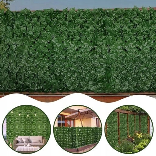 Artificial Hedge Ivy for Fence Balcony Wall Mat 3m x 50cm Mesh Height 0.5 m