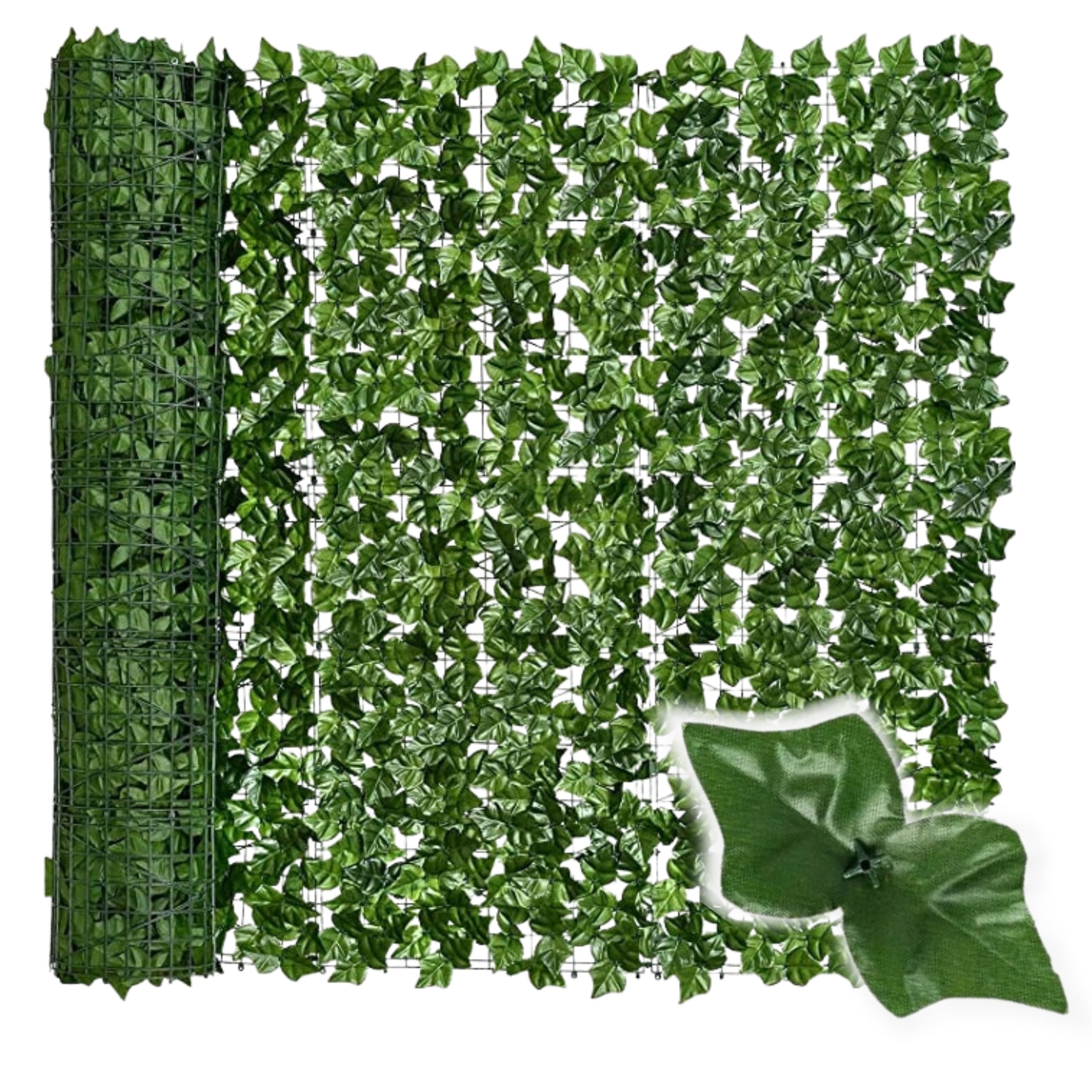 Artificial Hedge Ivy for Fence Balcony Wall Mat 3m x 50cm Mesh
