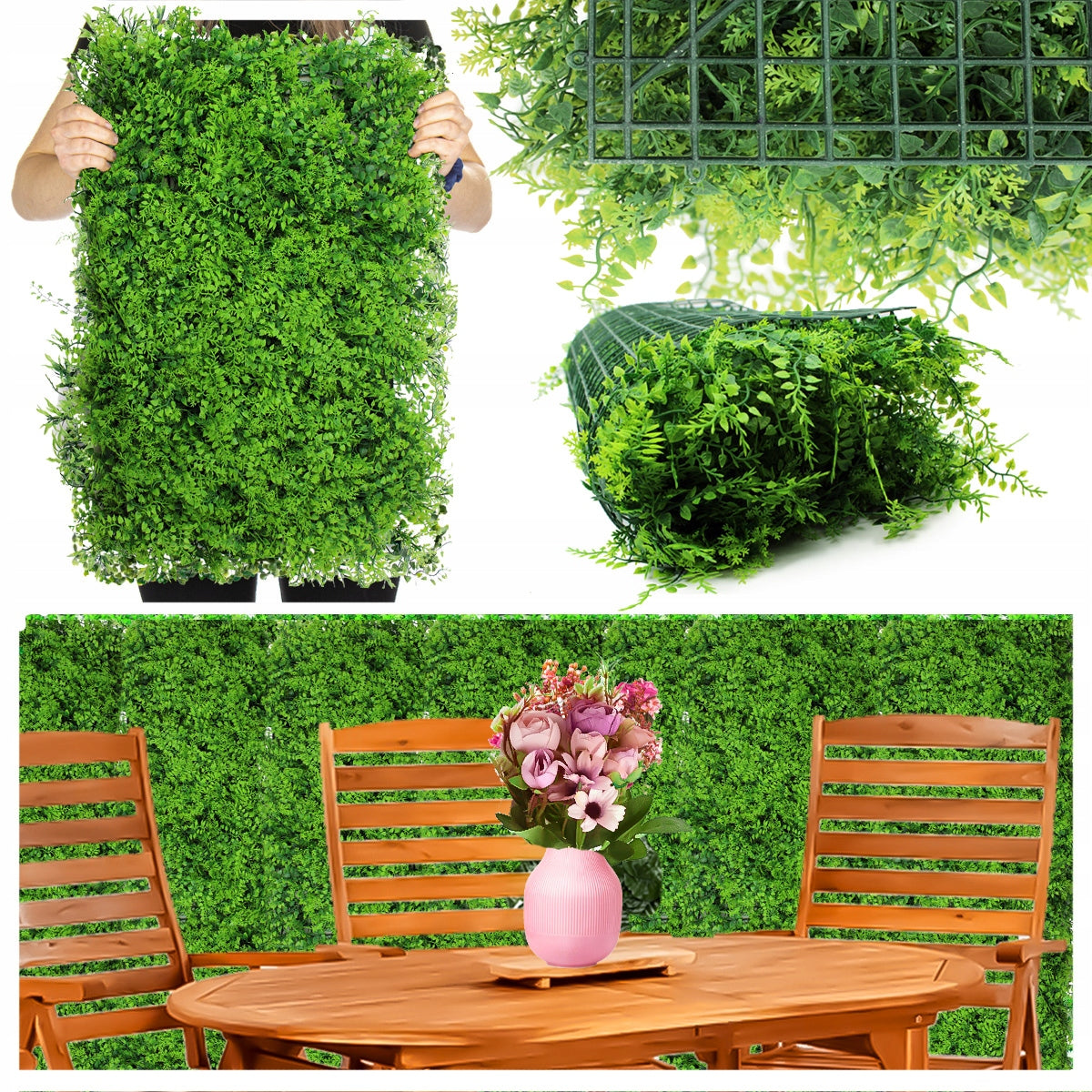 Artificial green wall mat plant panel module balcony shading mesh