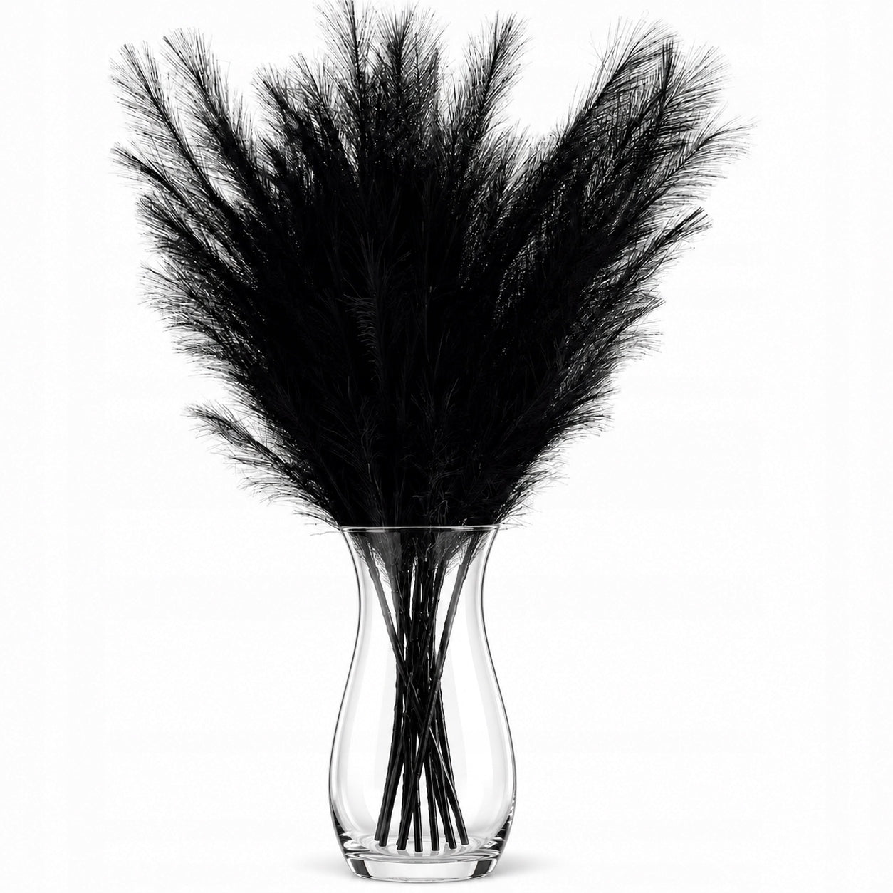 Artificial pampas grass black 55 cm for vase bouquet decoration