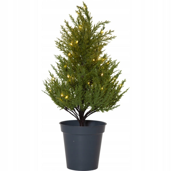 Artificial tree with LED lighting THUJA 55 cm battery operated