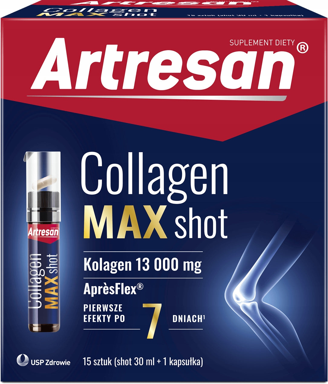 Artresan 2 sets Collagen Max Shot for joints COLLAGEN 15x30 ml+15 capsules Medical device no