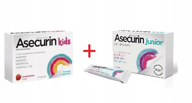 Asecurin Kids 20 tablets + Asecurin junior 10 sachets