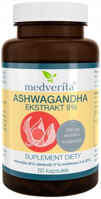 Ashwagandha 9% 60 capsules Anxiety Fight against weakness Medverita