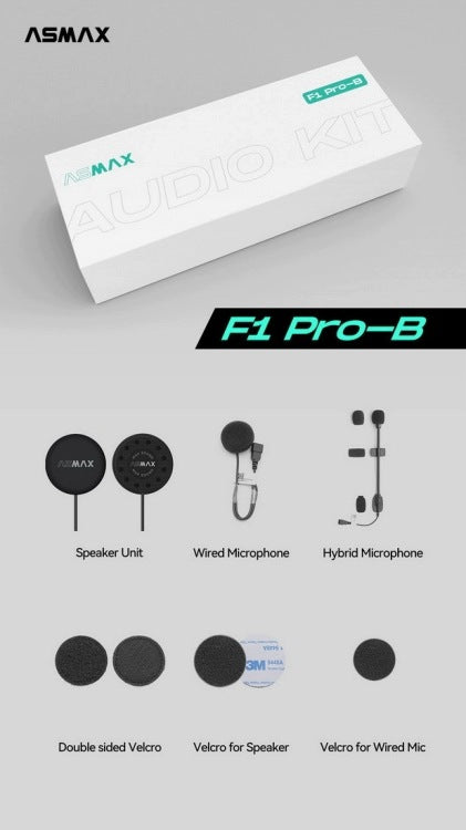 Asmax F1 PRO audio kit B 40mm pro druhou helmu Packaging status original