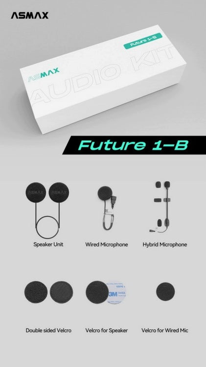 Asmax FUTURE-1 audio kit B pro druhou helmu Packaging status original