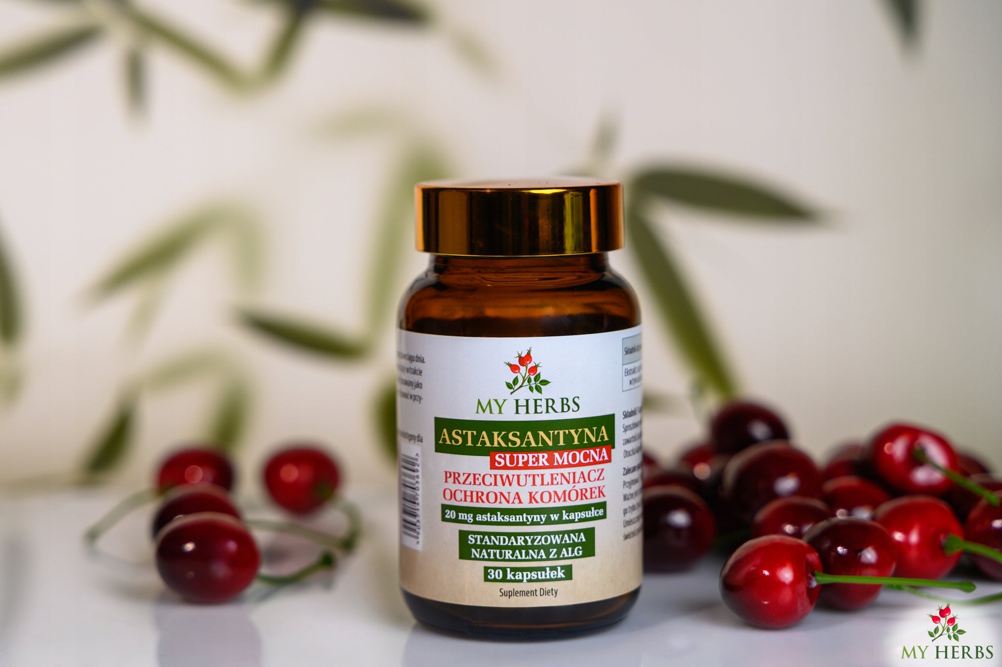 Astaxanthin Super Strong 20 mg natural algae 30 capsules antioxidant power Medical device no