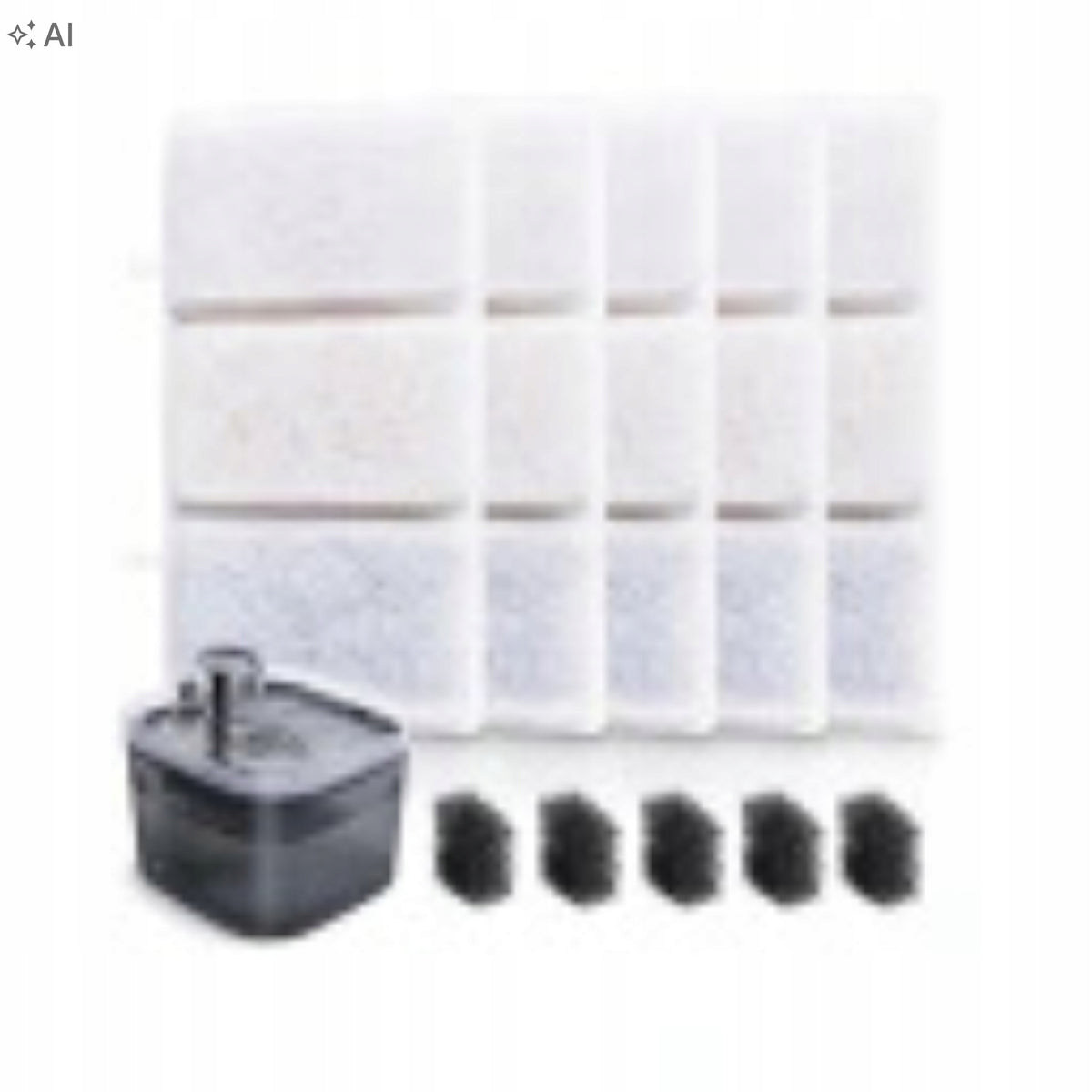 Astraktify Carbon Cat Fountain Filter with Sponge Set of 5