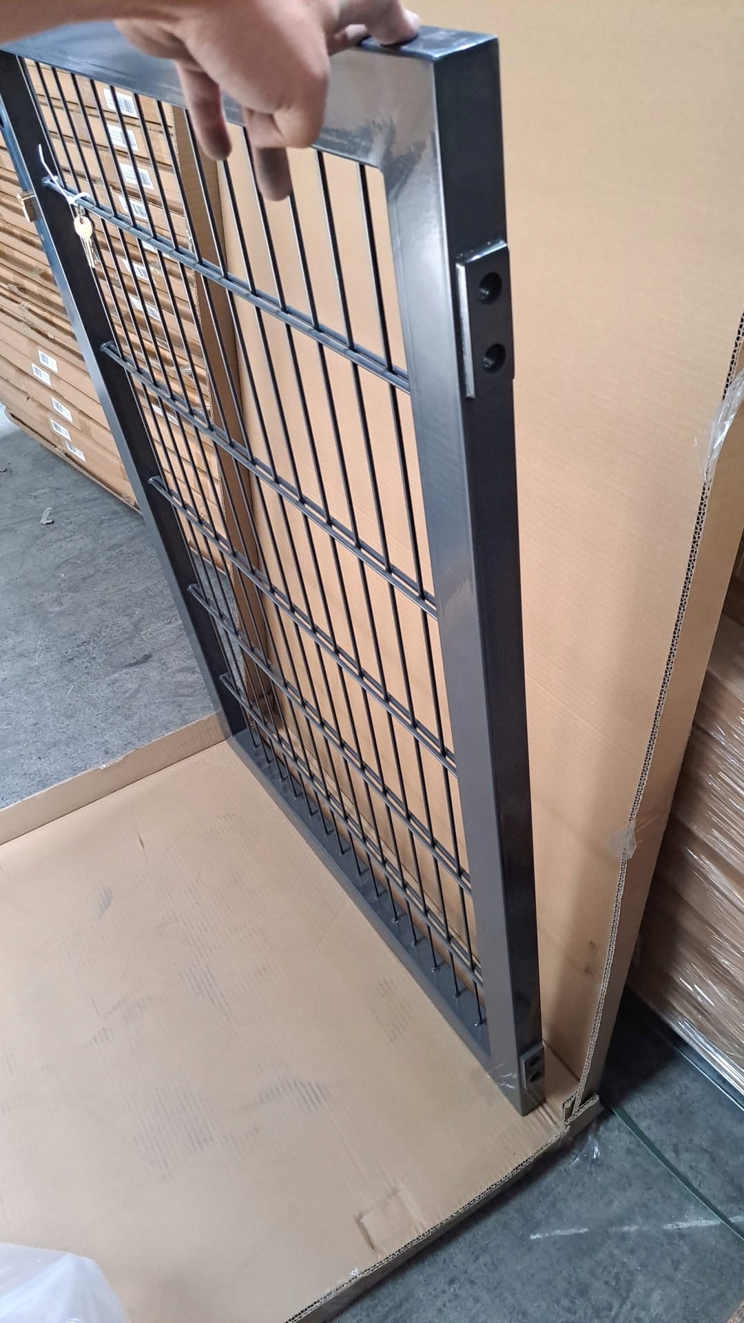 Asymmetrical Entrance Gate 3,5x1,6 m Anthracite Posts 80x80 mm Brand Gewa