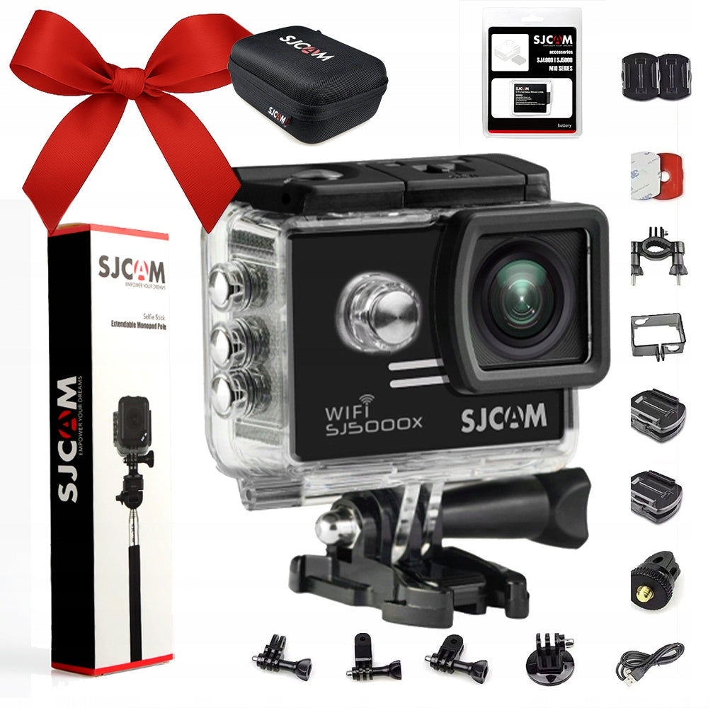 Athlete Kit Camera SJ5000X BLACK + Case + Battery + Stick
