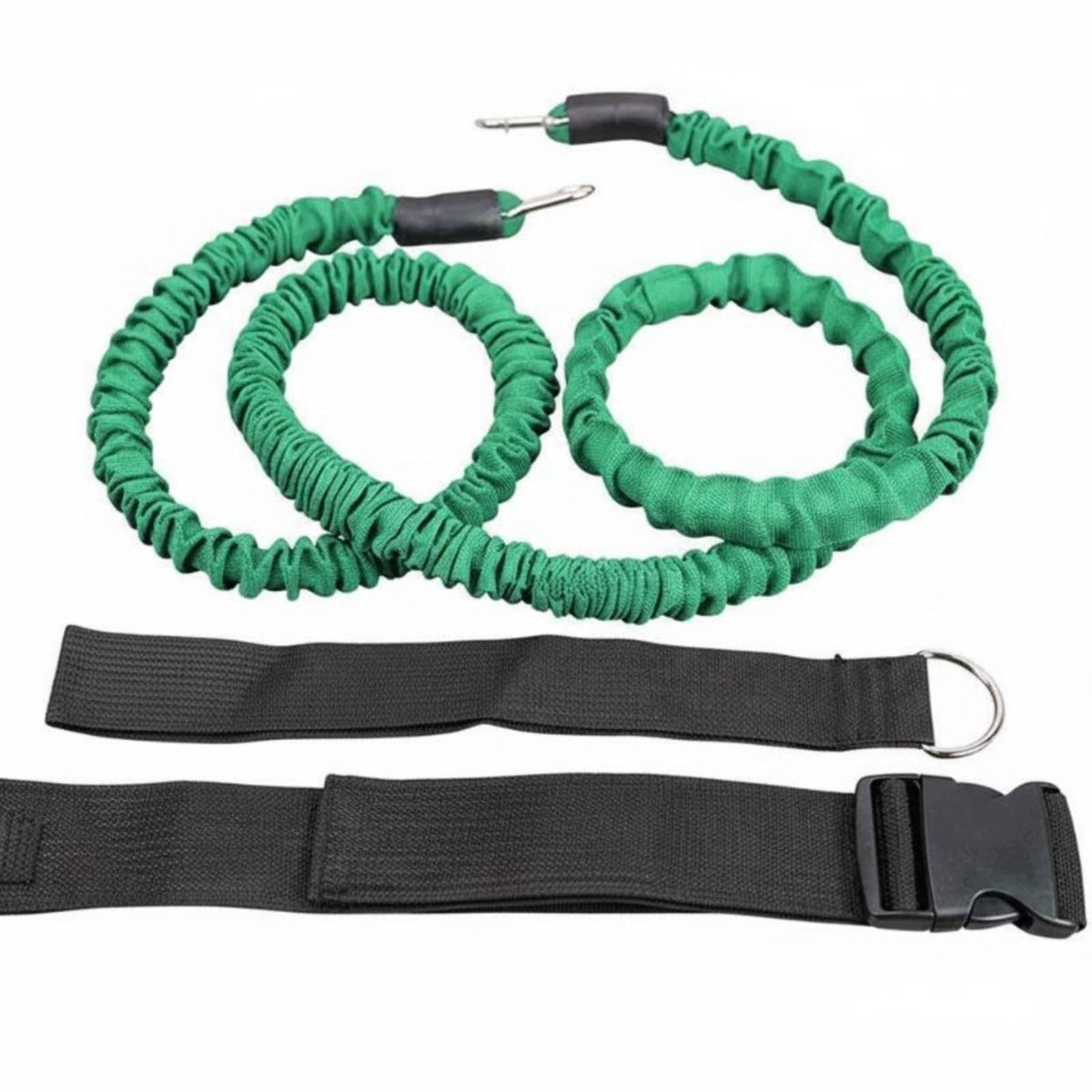 Athletic Resistance Rope Adjustable Waist Belt Speed Training Harness Green