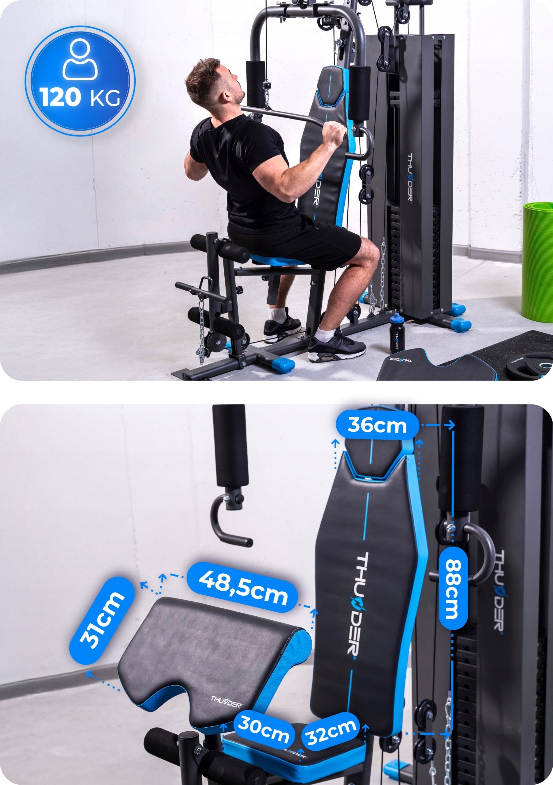 Atlas Multifunctional Home Exercise Leg Press Pull Prayer Book Stack Manufacturer code FORCE
