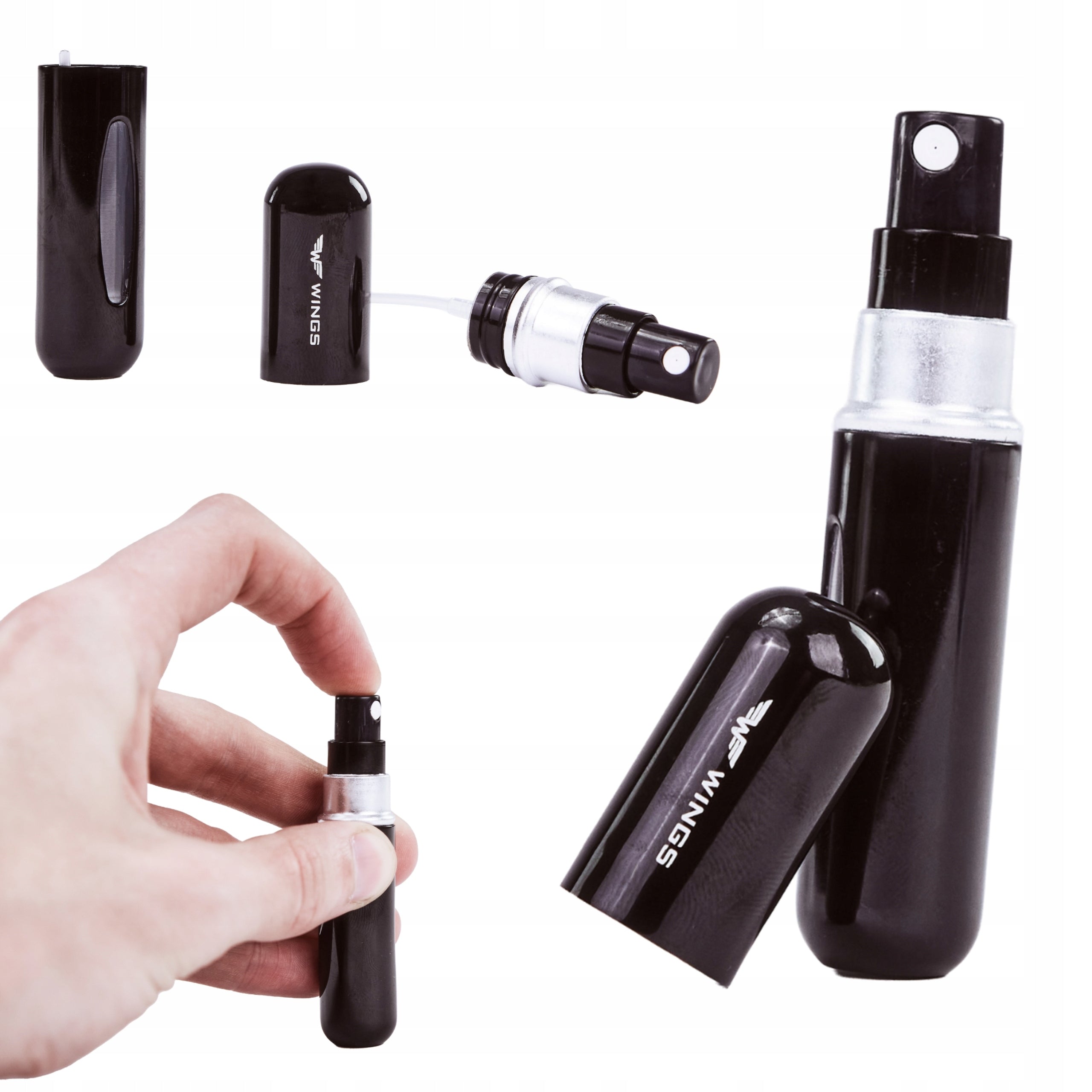 Atomizer for perfume WINGS mini bottle spray for travel aircraft