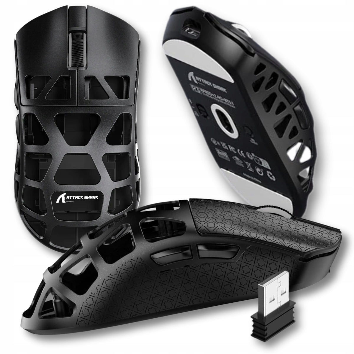 Attack Shark R3 Wireless Gaming Mouse Housing Magnesium Alloy 8K Black