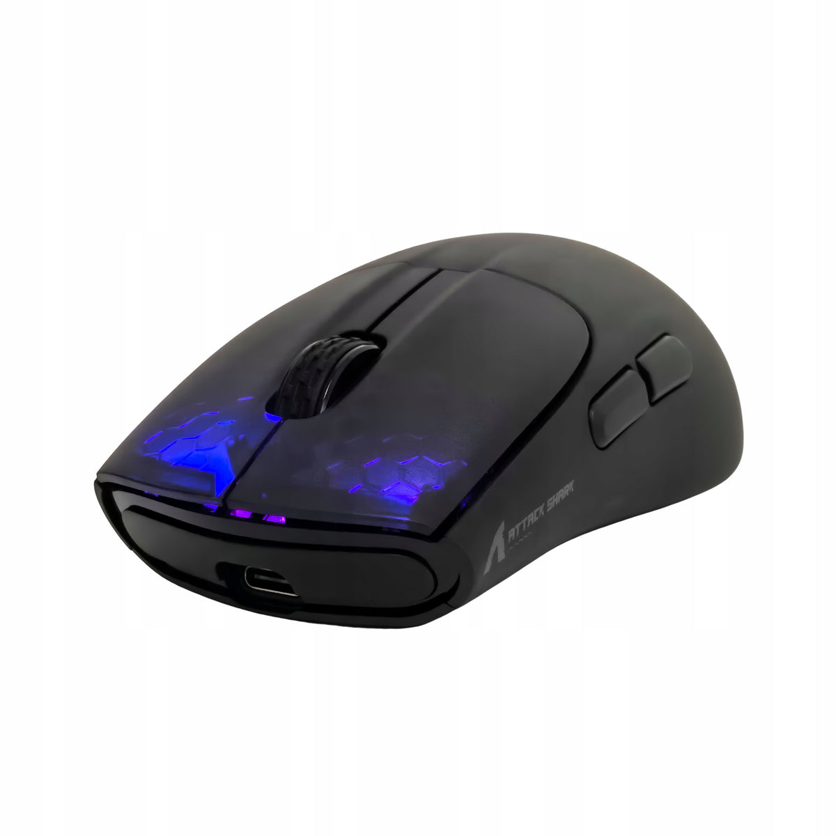 Attack Shark gaming mouse RGB 2.4GHz, USB-C RGB, optical. Black
