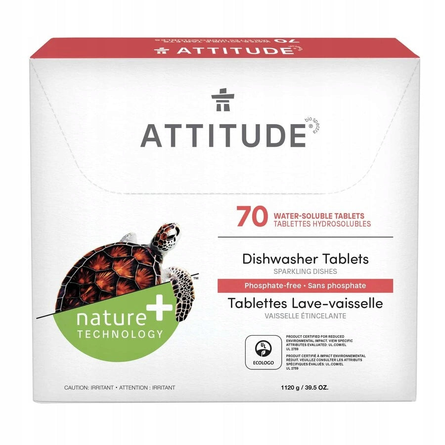 Attitude - Phosphate-free dishwasher tablets, 70 doses