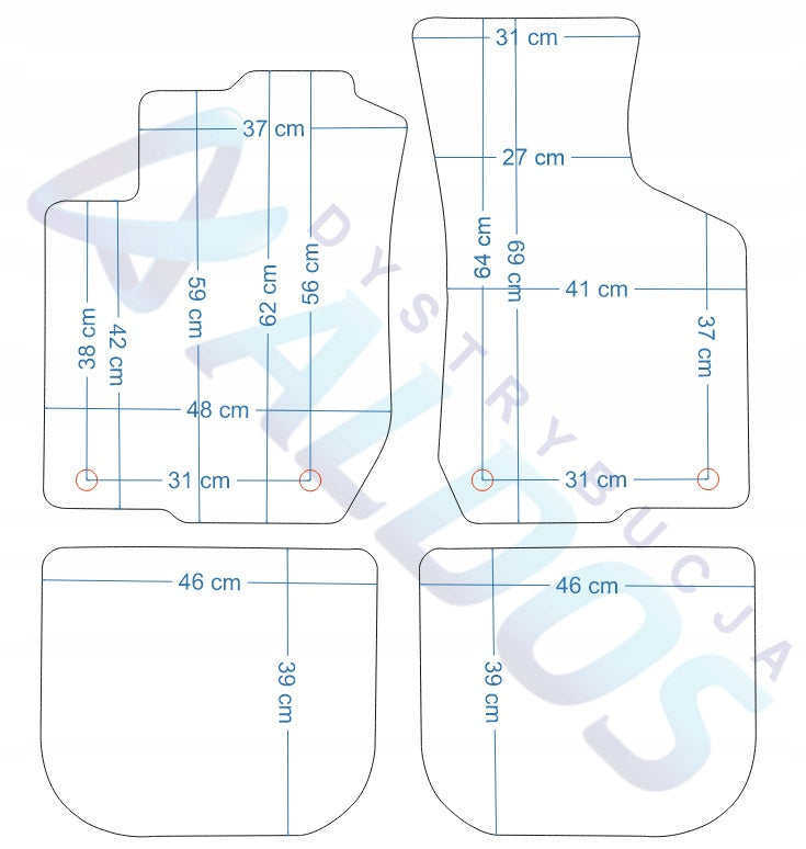 Audi A3 8L 1996-2003r. Rubber mats Petex Manufacturer's catalog number 11010