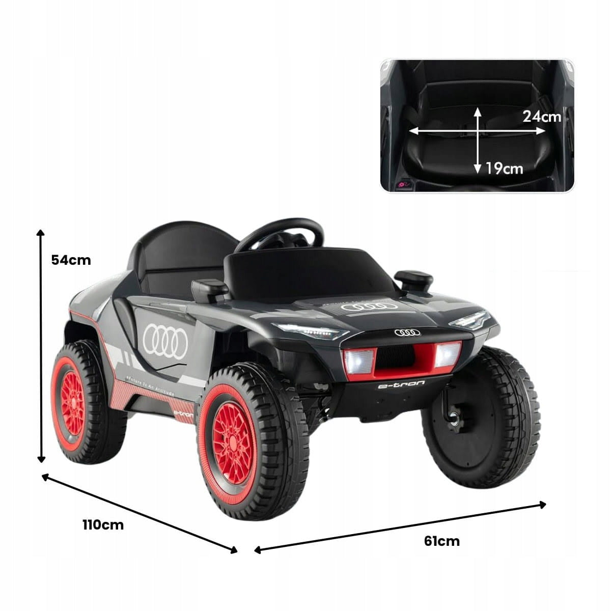 Audi Auto electric children's car for battery 61 x 110 x 54 cm Brand Costway