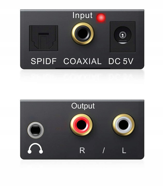 Audio Converter Optical Coaxial To RCA 2x CINCH DAC Digital Analog Packaging status original