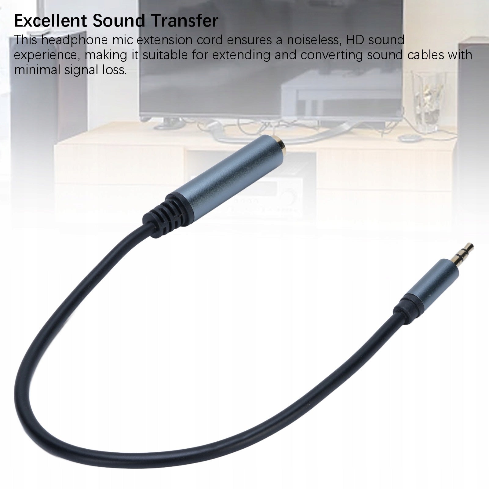 Audio Extension Cable 6,35mm Female to 3,5mm Male 9Q Microphone Brand no brand