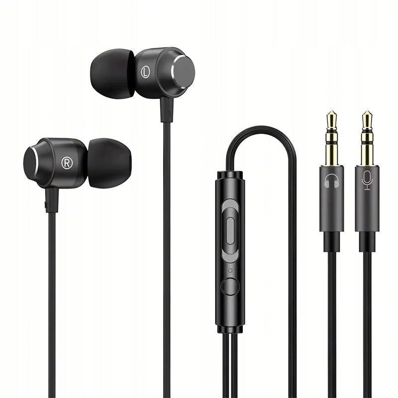 Audio, microphone two-wire headphone/suitable for computer/line length 2M