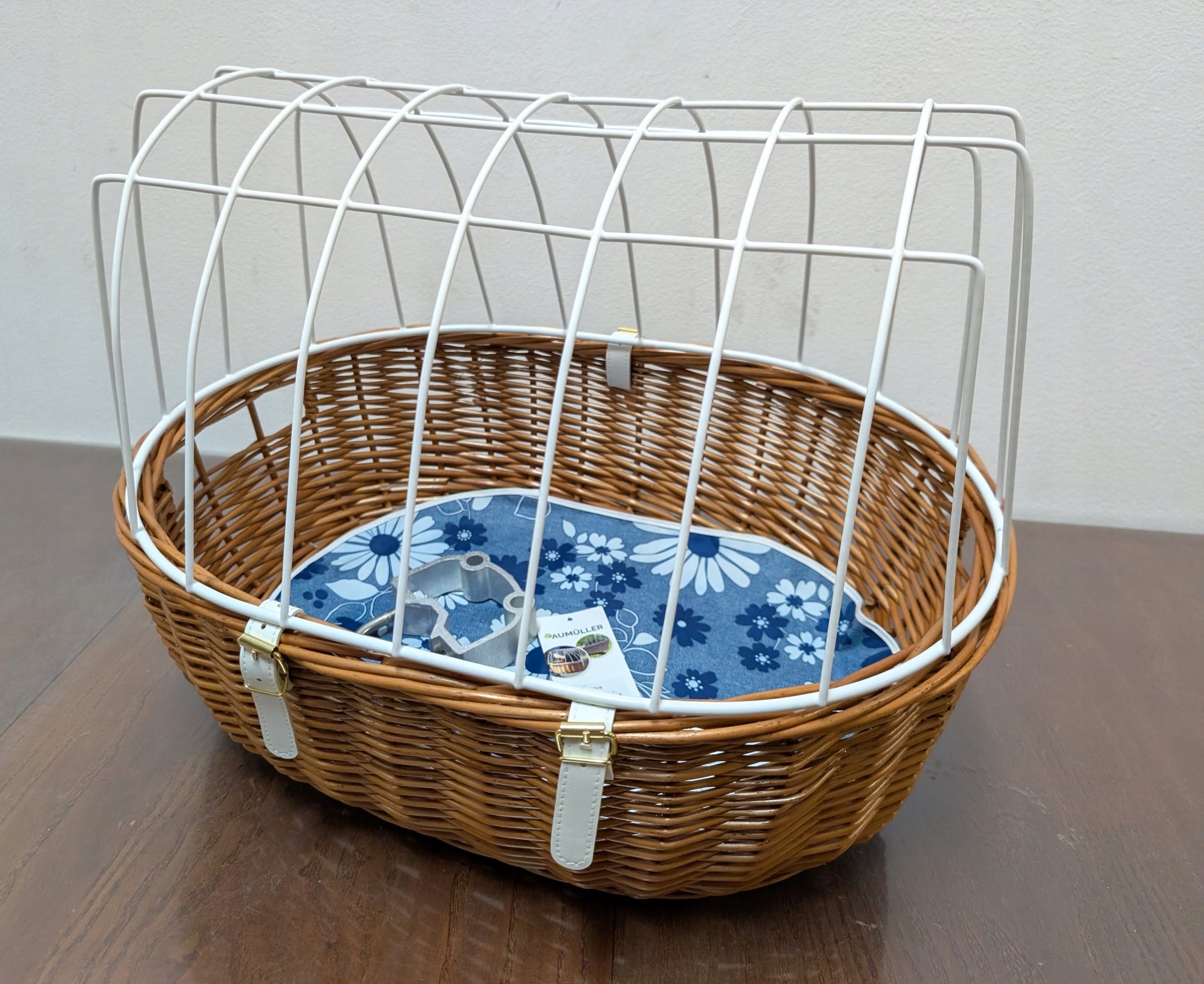 Aumüller Wicker Bike Basket for Cat Dog Steering Wheel up to12kg 52x38x39 Main material wicker