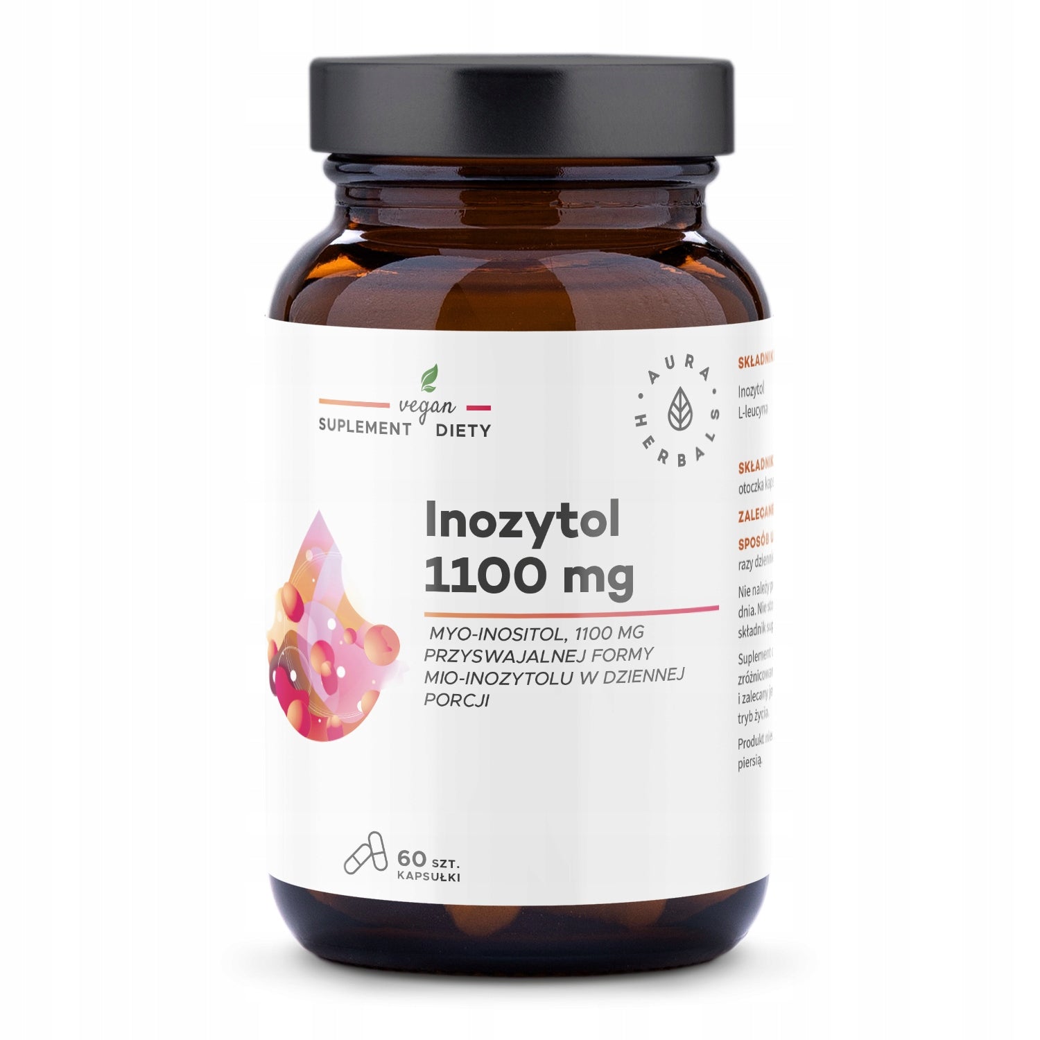 Aura Herbals Inositol 1100 mg 60 capsules Hormone and Organism Support